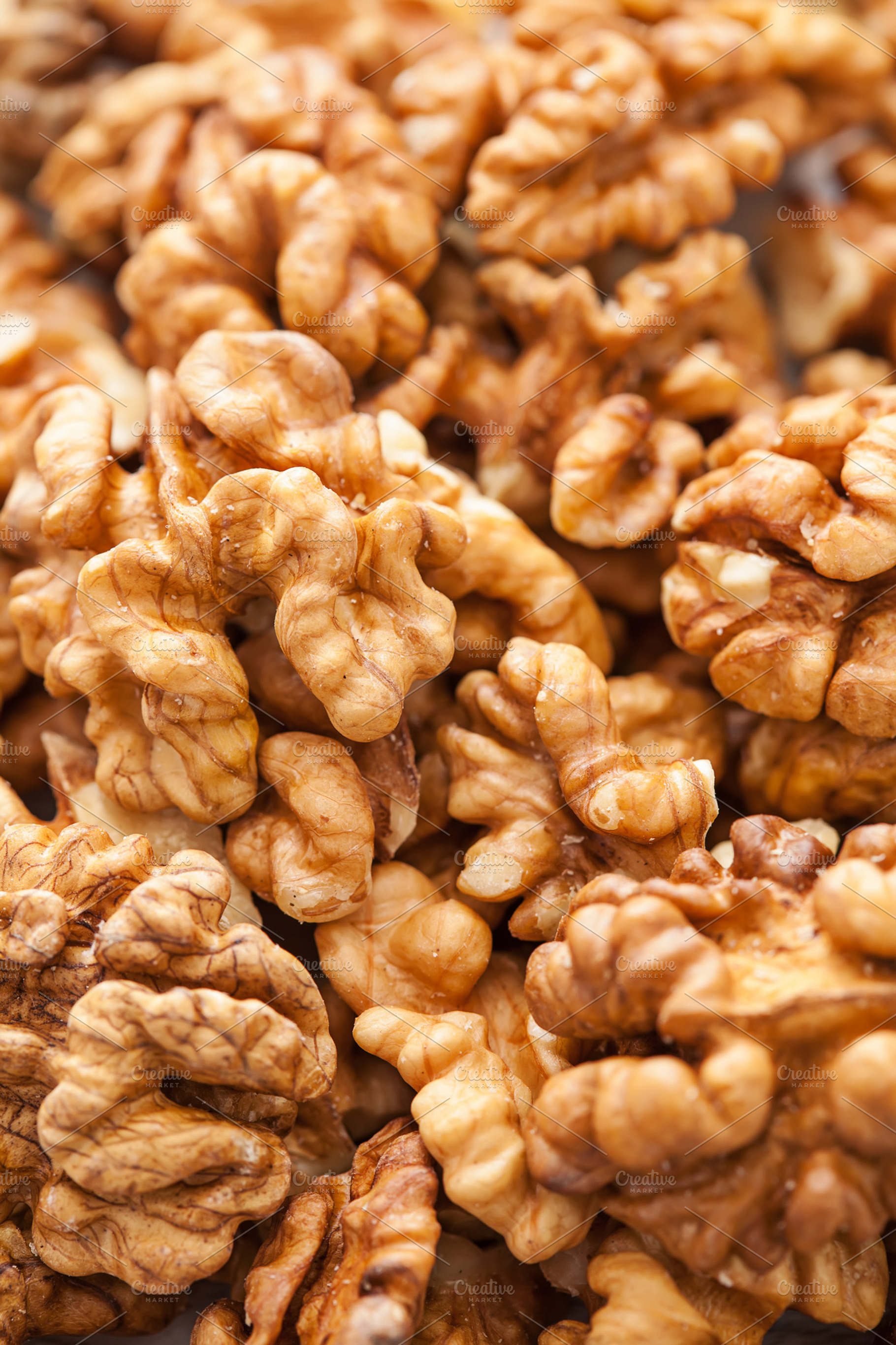 Walnuts background stock photo containing background and brown