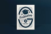 Vintage Modern Graduation Invitation, an Invitation Template by graphicook (Thumbnail 1 of 3)