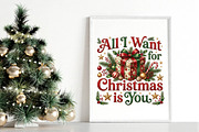 All I Want for Christmas PNG, a Seasonal Illustration by DreamPrint404 (Thumbnail 3 of 6)