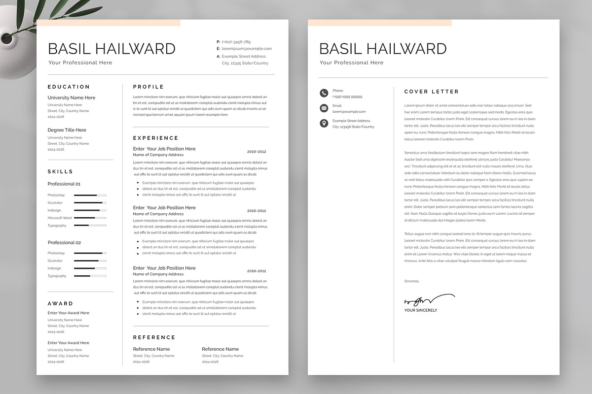 Resume/CV, a Resume Template by UpSolution (Photo 2 of 5)