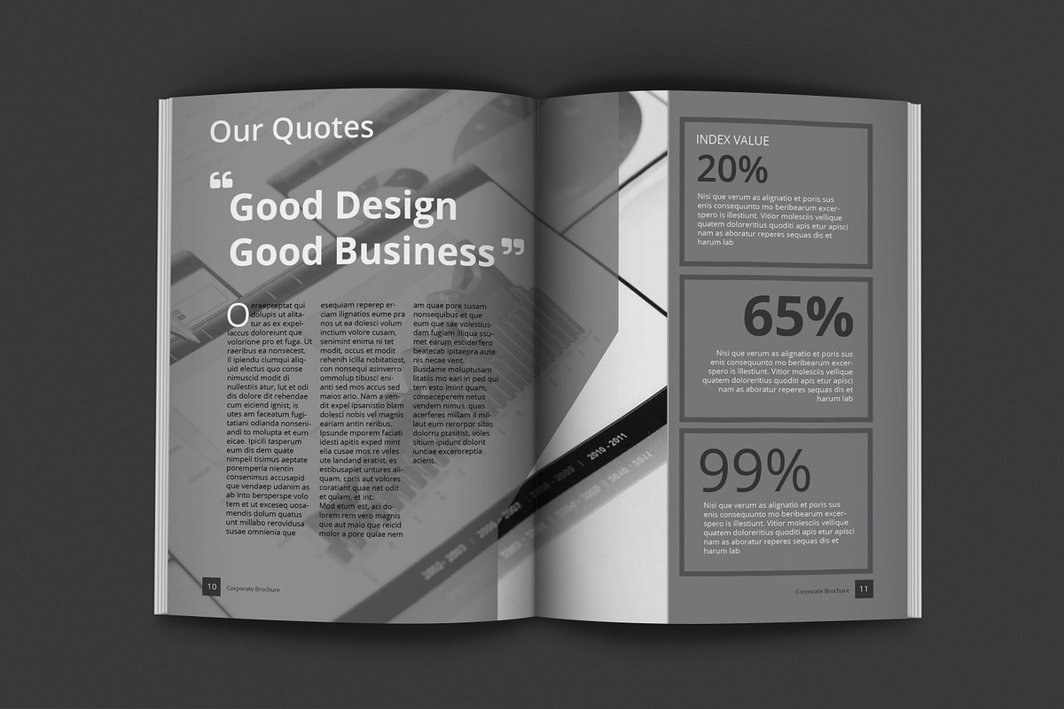 Black And White Proposal Project, a Brochure Template by feydesign (Photo 5 of 16)