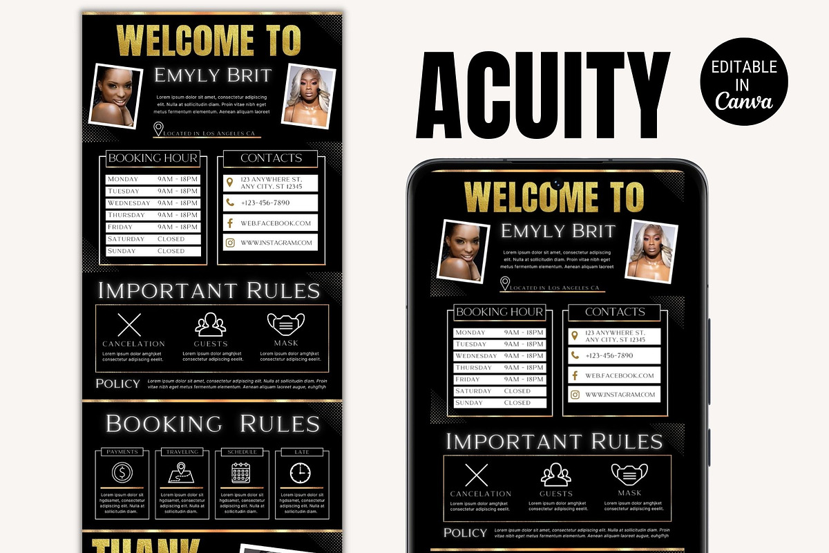 Acuity Scheduling Template, a Websites & App Template by TimCanvaTemplate (Photo 1 of 5)