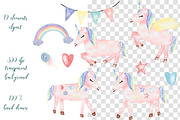 Watercolor Unicorn Seamless Patterns, a Pattern Graphic by Oksana Dovhopol Art (Thumbnail 7 of 15)