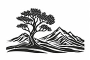 Majestic Mountain and Tree Vector, an Object Graphic by jahid234 (Thumbnail 10 of 11)