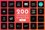 200 Aspirational Entrepreneur Quotes, a Social Media Template by Delightful Design (Thumbnail 1 of 9)