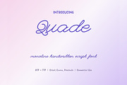 WK Quade - Monoline Script Font, a Script Font by Waris Studio (Thumbnail 1 of 9)