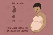 Maternity Character Portrait Brushes, a Brush Add-On by Brushed Rose (Thumbnail 2 of 4)