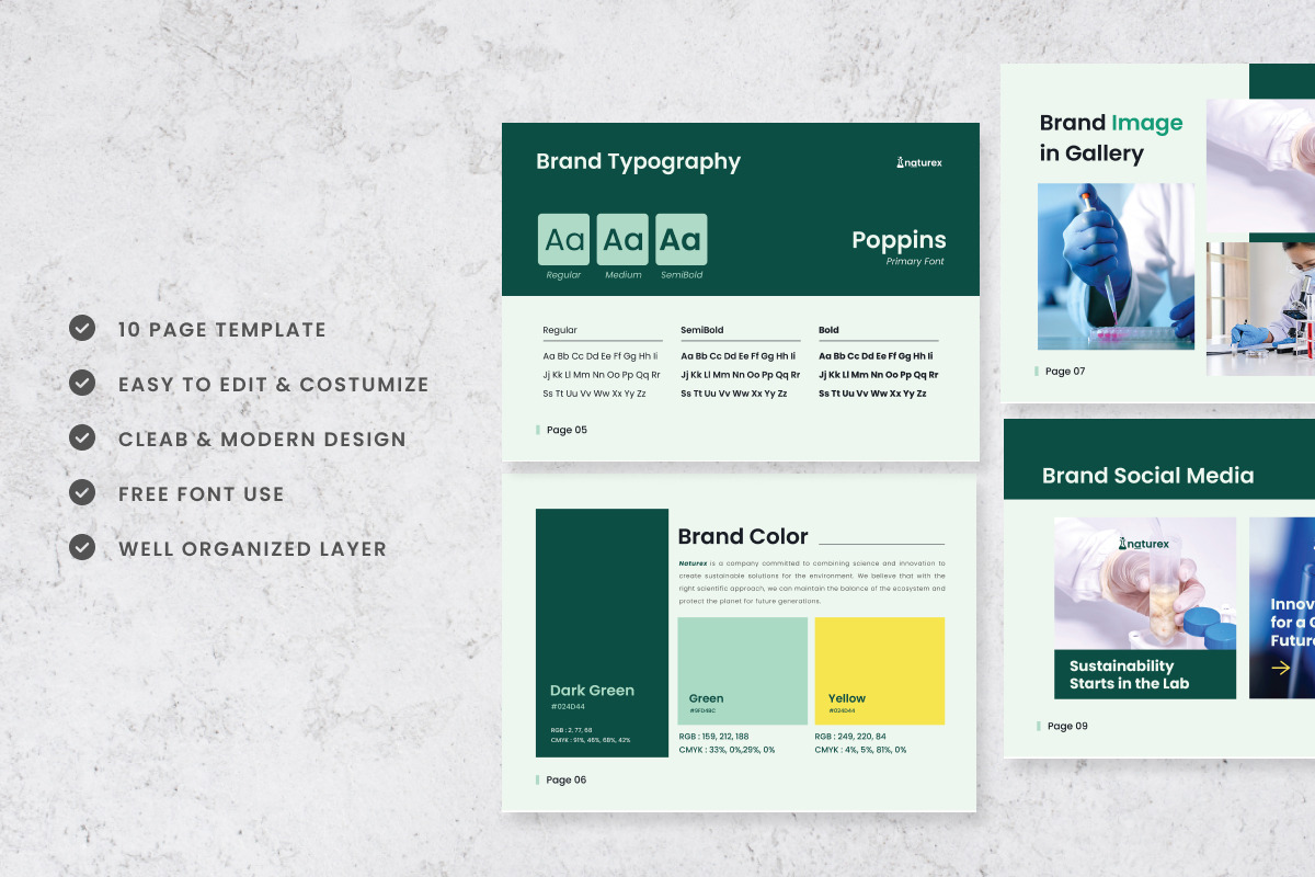 Naturex Scientific Brand Guideline, a Branding & Logo Template by twinstd (Photo 2 of 3)