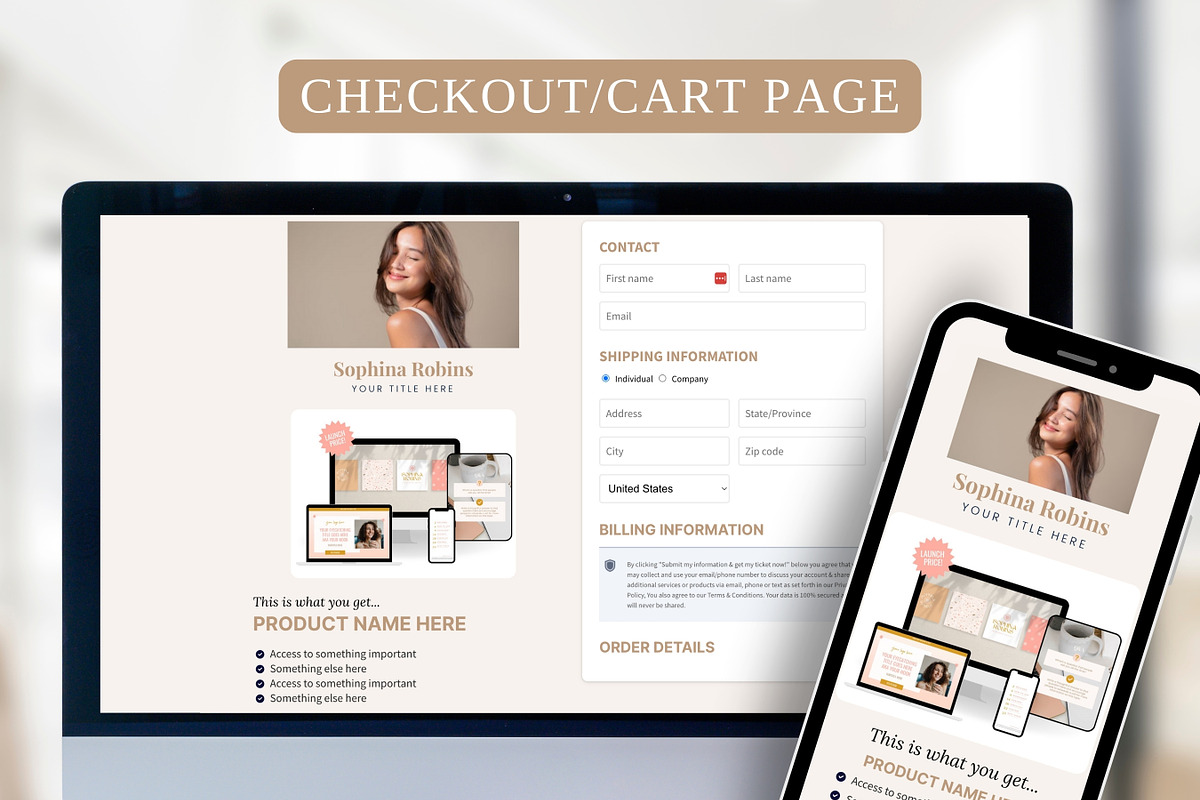 Systeme.io Link in Bio Template, a Landing Page Template by Ciera Design Templates (Photo 4 of 10)