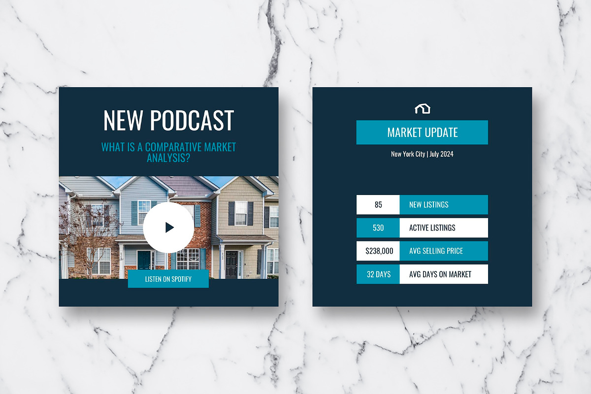 Real Estate Instagram Template Canva, a Social Media Template by Design District (Photo 15 of 39)