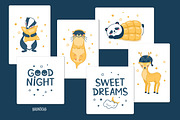 Sleeping animals. Posters & patterns, an Animal Illustration by Baranovska (Thumbnail 2 of 7)
