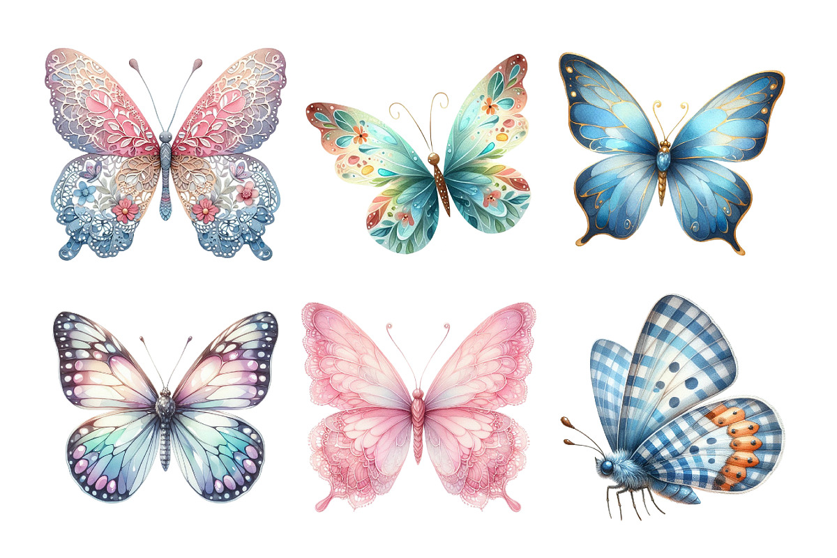 Spring Clipart Butterfly Clipart, an Illustration by Daily.Designs (Photo 3 of 5)