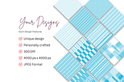 Light Blue Stripe Seamless Set, a Pattern Graphic by Earley Bird Design Studio (Thumbnail 8 of 8)