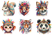 Boho Animal Portraits Watercolor, an Illustration by DreamArtGraphic (Thumbnail 4 of 5)