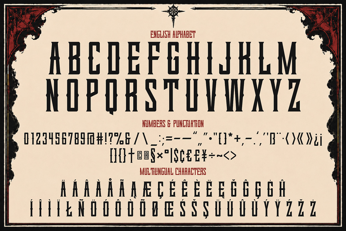 Manifestum | Display Typeface, a Blackletter Font by VozzyStock (Photo 3 of 9)