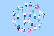 Isometric cartoon people vector set, a Person Illustration by Vector_Art (Thumbnail 12 of 24)