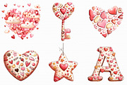 Cute Whimsical Valentine Clipart, an Illustration by Libby Wishes (Thumbnail 5 of 6)