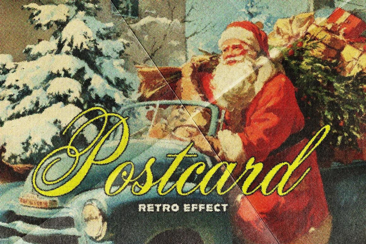 Vintage Postcard Effects Bundle, a Layer Style Add-On by pixelbuddha.net