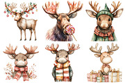 Cute Christmas Moose Sublimation, an Illustration by Craft Nest (Thumbnail 5 of 7)