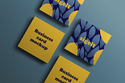 Square Blue Business Card Mockup, an Advertising Mockup by Sigelt (Thumbnail 4 of 9)