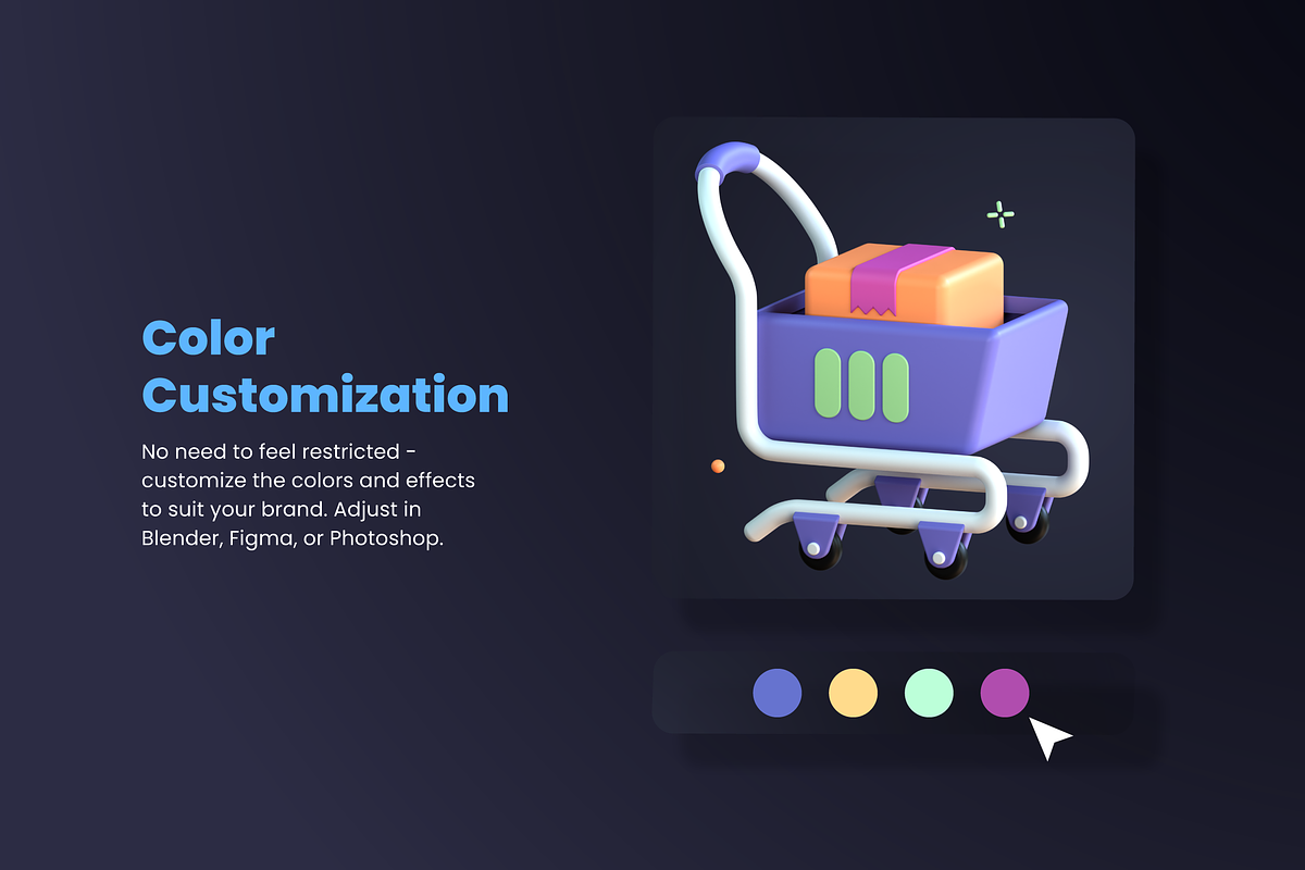 3D eCommerce Icon Set, an Object 3D Model by Flat Icons (Photo 3 of 8)