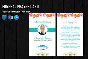 Funeral Prayer Card Template-V656