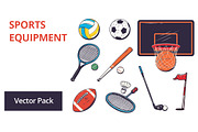 Sports Equipment Vector Pack, an Object Graphic by Jiwstudio (Thumbnail 2 of 2)