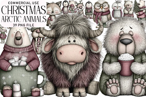 Arctic Animals Sublimation Bundle, an Illustration by Daily.Designs