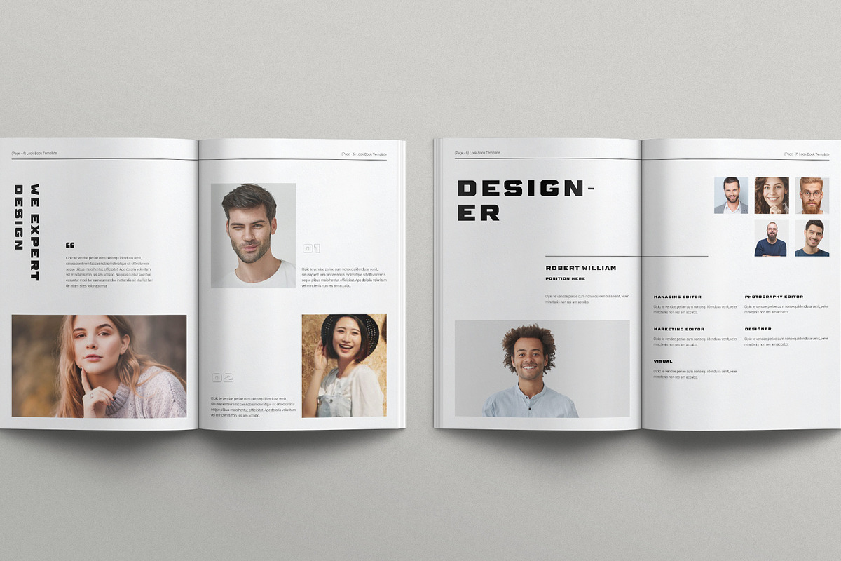 Minimal Look-Book Template, a Magazine Template by E-Type (Photo 3 of 7)