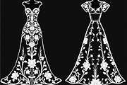 Wedding Dress Vector Pack, an Illustration by Gaye Art (Thumbnail 12 of 21)