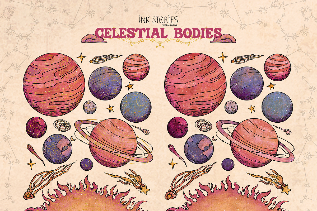 Celestial Bodies, an Object Illustration by Ink Stories (Photo 6 of 23)