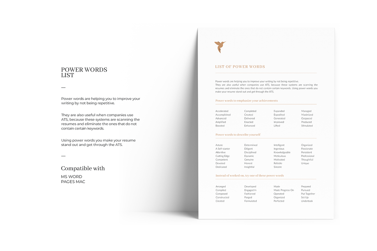 Resume compatible with Word & Pages, a Resume Template by GraphicFlava (Photo 7 of 8)
