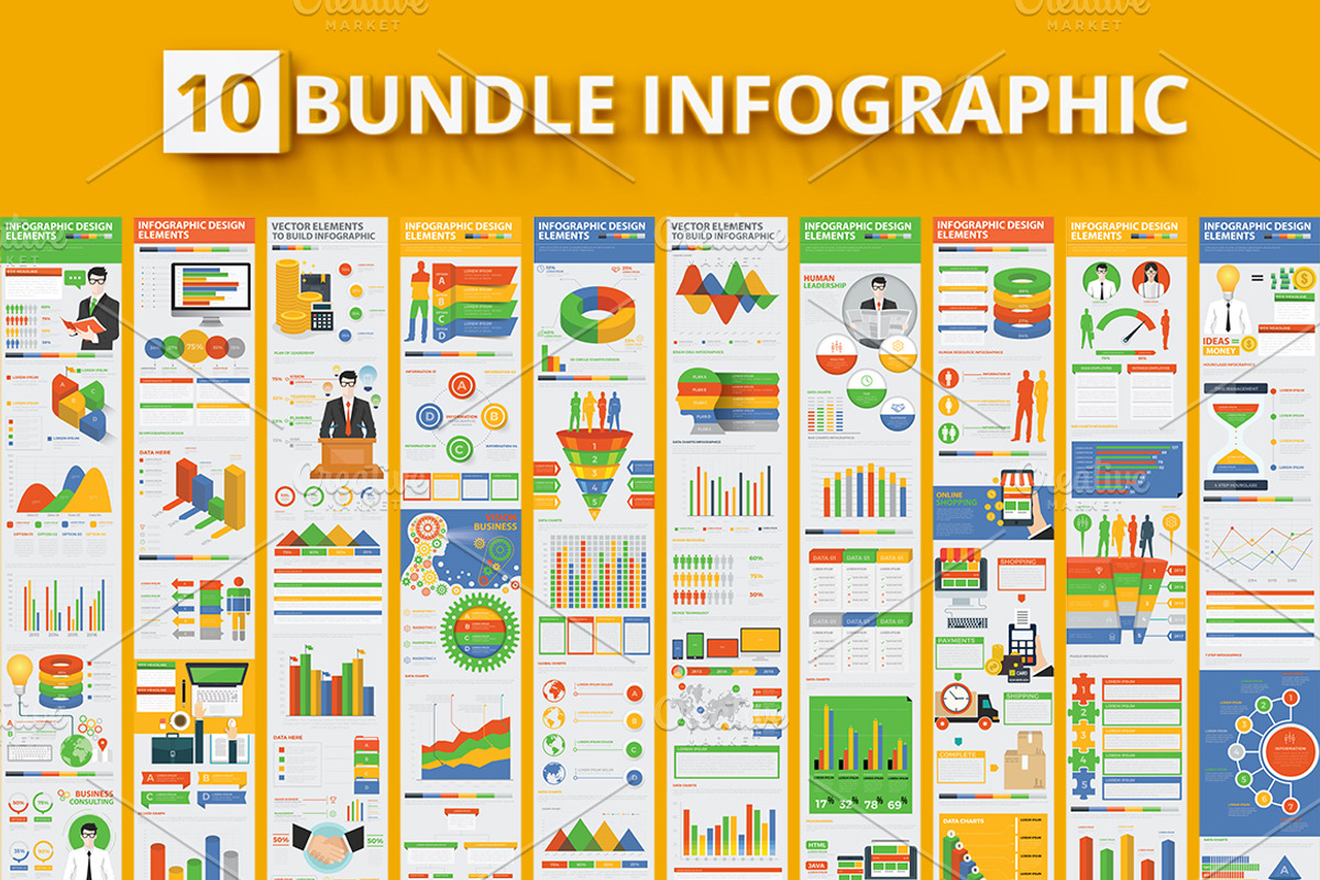 INFOGRAPHIC TEMPLATE BUNDLE, a Finance Illustration by The Craftsman (Photo 6 of 14)