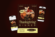 Thanksgiving Dinner Flyer Set, a Flyer Template by The Good Store (Thumbnail 1 of 2)