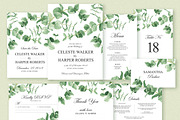 Eucalyptus Greens Wedding Suite, an Invitation Template by HannaSymo (Thumbnail 6 of 14)