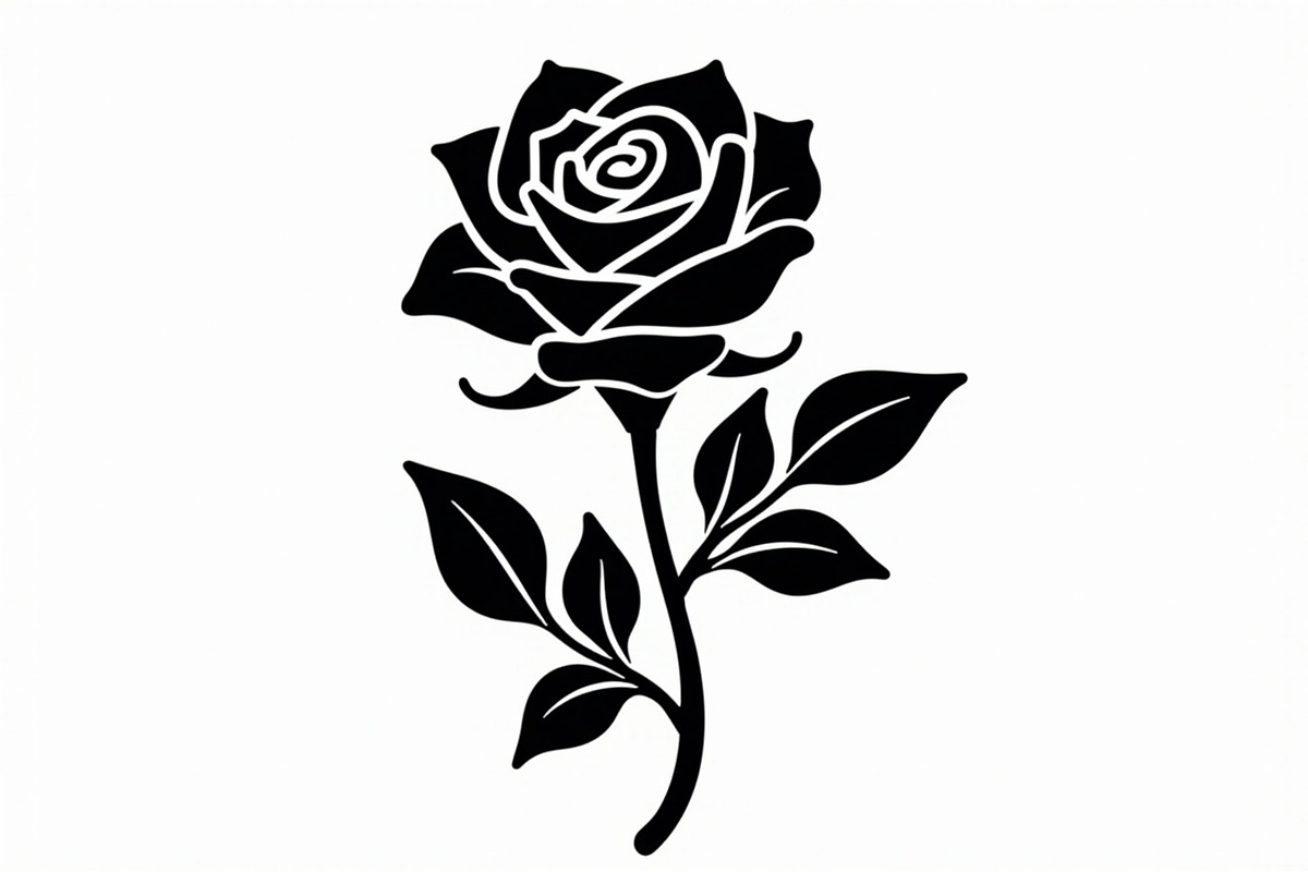 Rose Black Silhouette Decorative, an Illustration by Amazin_art (Photo 5 of 31)
