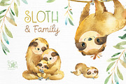 Sloth & Family Collection, an Animal Illustration by StarJam (Thumbnail 1 of 5)