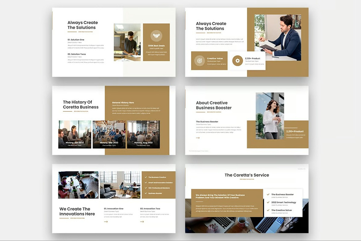Coretta  Creative Elegant Powerpoint, a Presentation Template by Fit-tee (Photo 4 of 6)