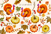 Thanksgiving Watercolor Clipart, an Illustration by Red Ink (Thumbnail 8 of 10)