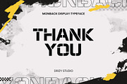 Monback - Modern Stencil Font, a Sans Serif Font by Drizy (Thumbnail 10 of 10)