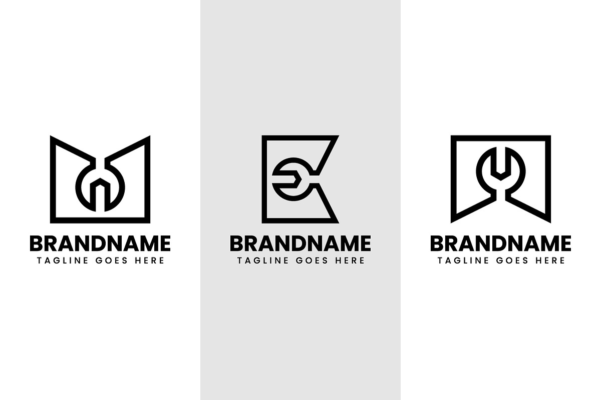 Letter K M W Wrench Logo, a Branding & Logo Template by Pray Art Design Studio