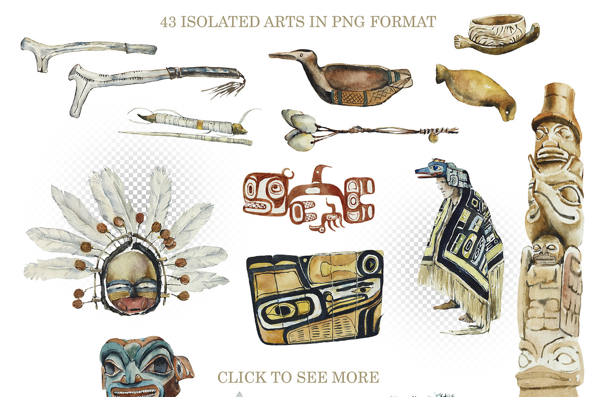 North American Indians. Alaska., an Object Illustration by Budogoshch (Photo 2 of 7)