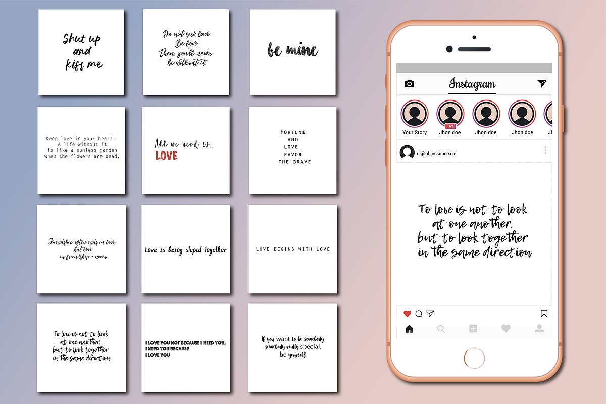 Romantic Quotes for instagram, a Social Media Template by digital_essence (Photo 4 of 5)
