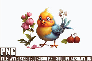 Funny Bird PNG Clipart Bundle