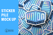 Sticker Pile Mock Up, a Print Template by dedpixel supply co. (Thumbnail 1 of 3)