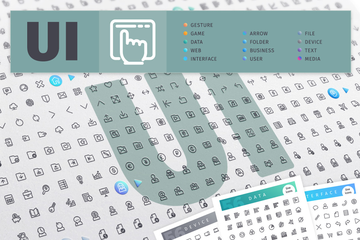 UI 700+ Line Icons Bundle, an Outline Icon by Voysla's Shop (Photo 1 of 8)
