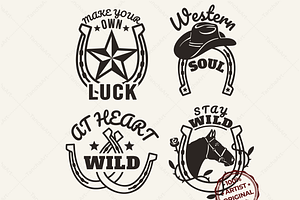Western SVG Bundle Horseshoes PNG