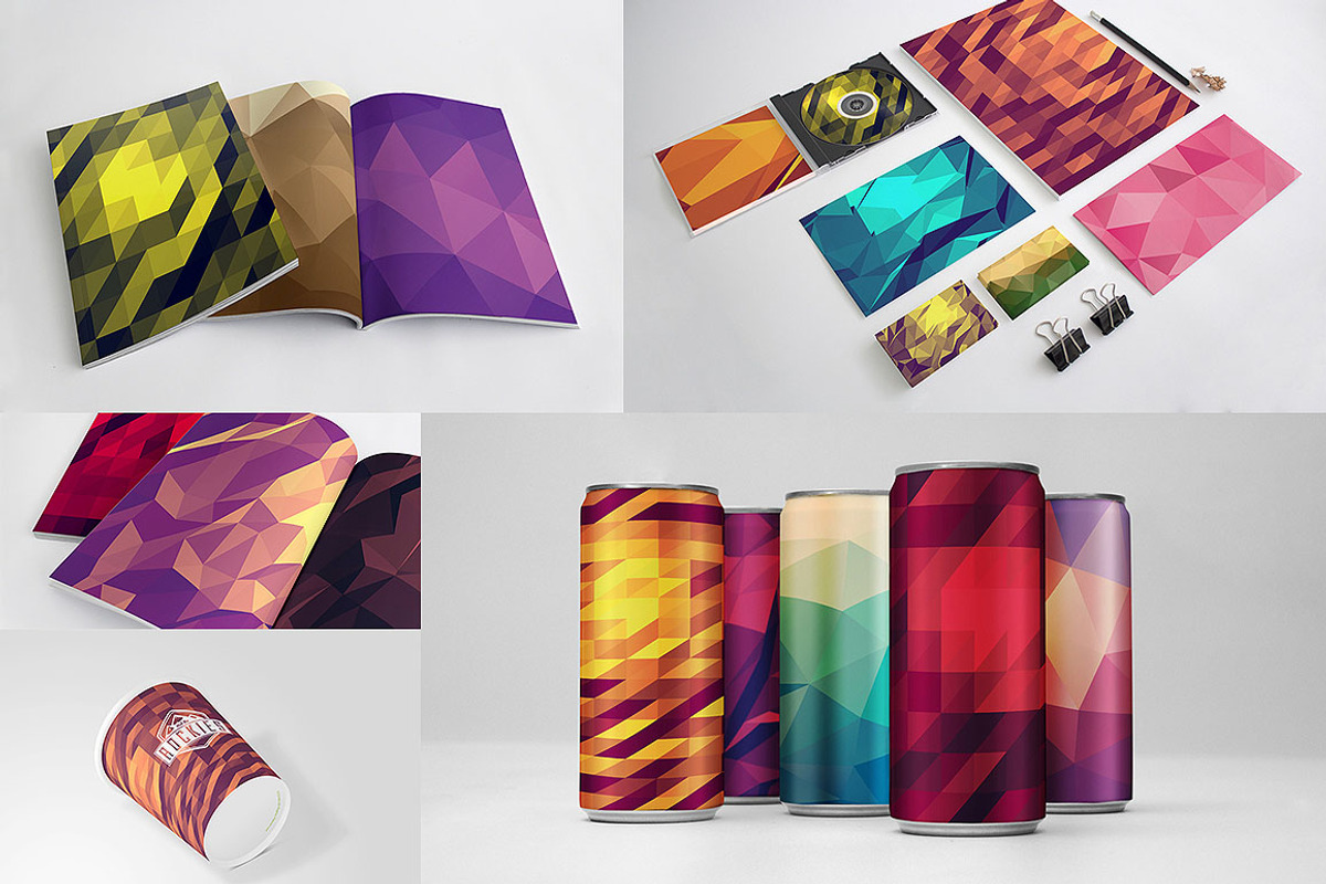 101 Vector Geometric Backgrounds V.3 preview 4
