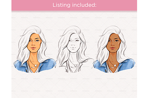 Procreate Blonde Hair Colors Palette