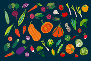 Vegetables, vector, a Food Illustration by Olha Kalyta (Thumbnail 2 of 10)